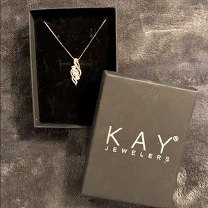 Beautiful sterling silver Diamond accent necklace!